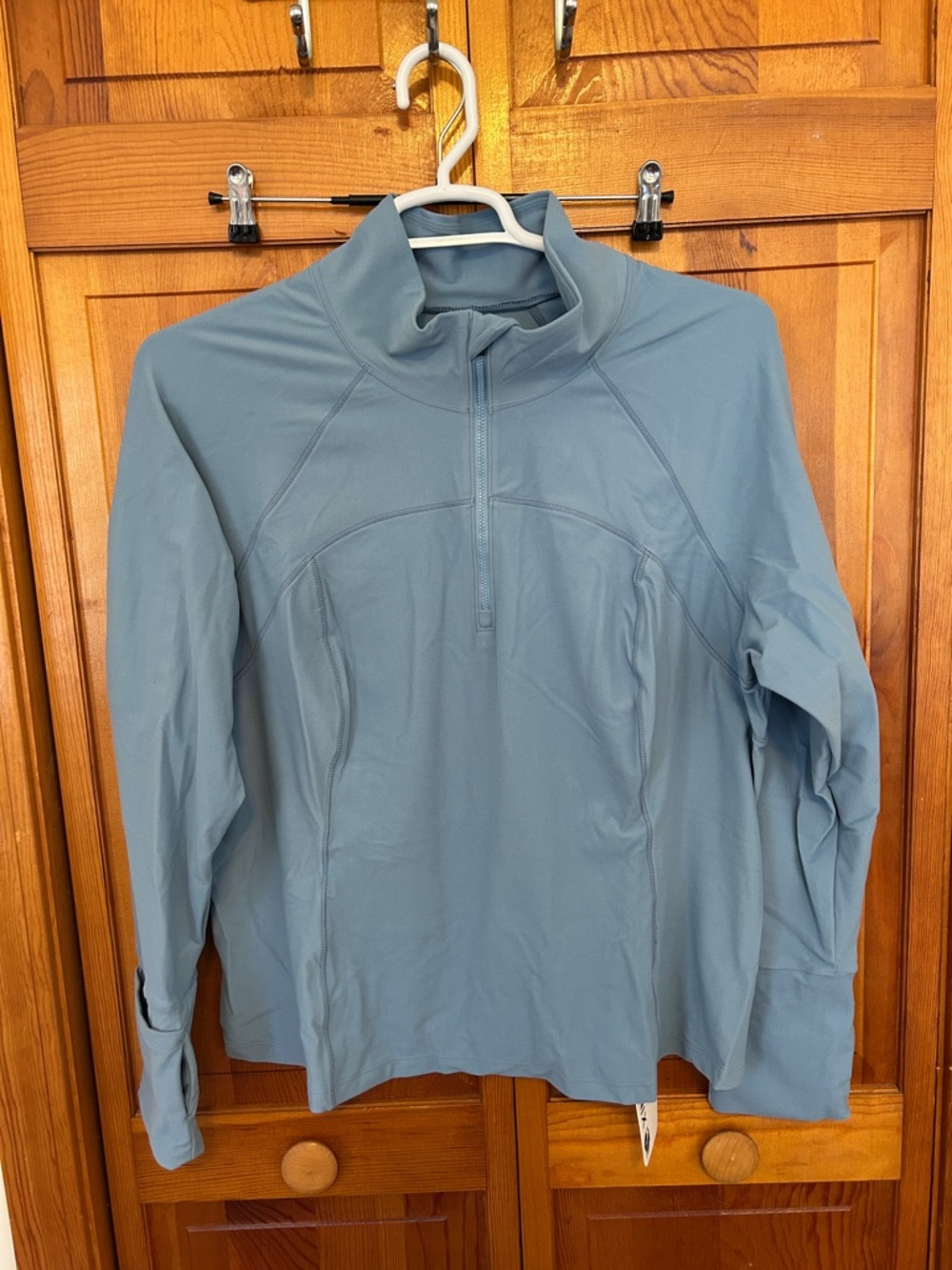 Phoenix Dusty Blue Quarter‑Zip Performance Pullover Plus 2X NWT Thumbholes